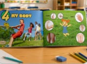 Livro aberto na unidade “My Body”