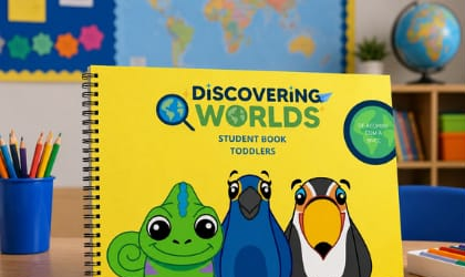 Capa do Student Book Toddlers da Discovering Worlds